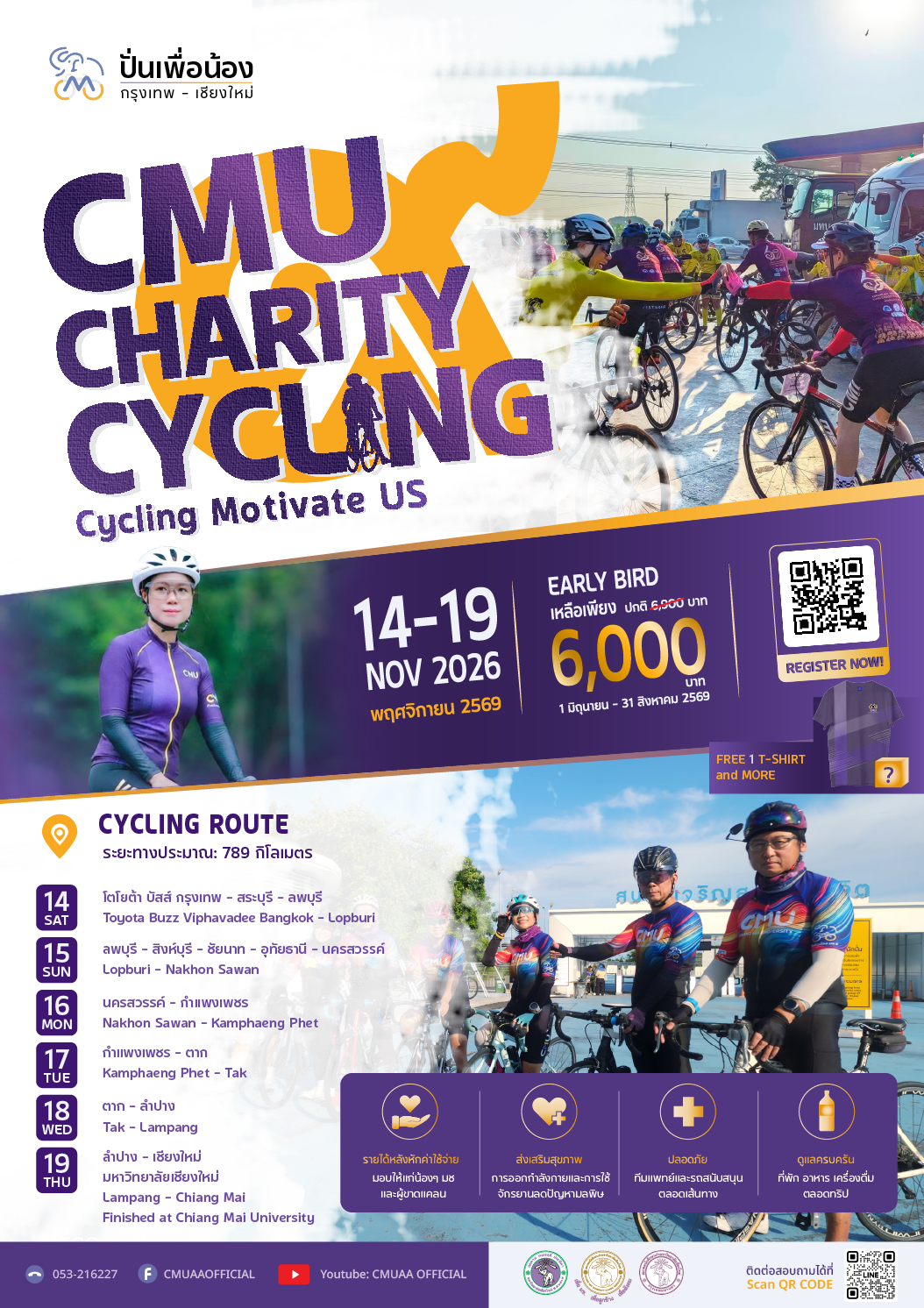 เปิดรับสมัครนักปั่นร่วมภารกิจ CMU Charity Cycling #9 ปั่นเพื่อน้อง มช. ครั้งที่ 9